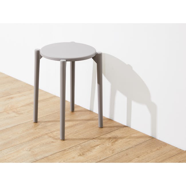Olly Monochrome  Stackable Stool - Slate - 1
