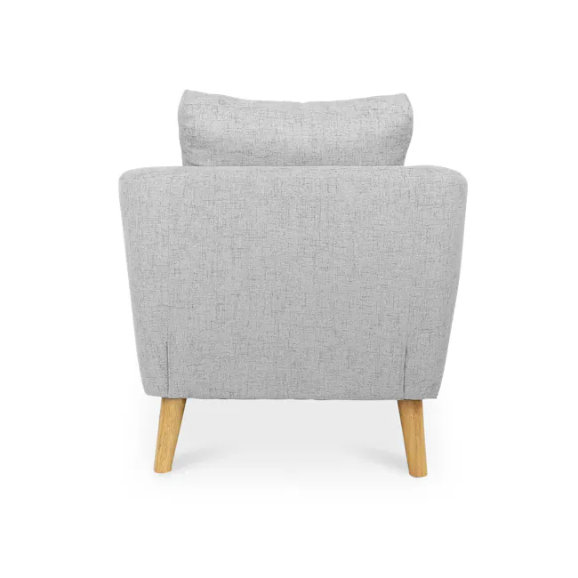 Hana 2 Seater Sofa with Hana Armchair - Light Grey - 38