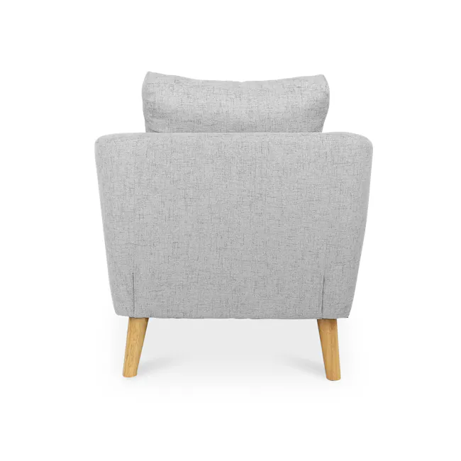Hana 3 Seater Sofa with Hana Armchair - Light Grey - 26