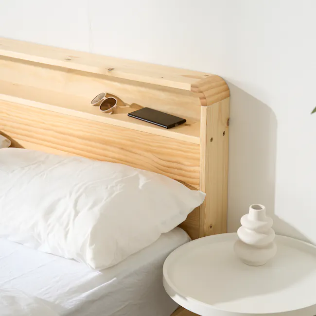 Aiko Single Wooden Bed - 5