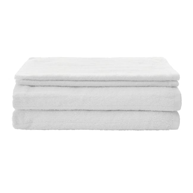 EVERYDAY Bath Towel & Hand Towel - White (Set of 4) - 0