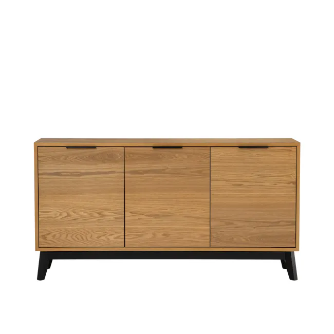Malton Sideboard 1.4m - Oak - 8 - Wooden cabinet with sleek design, minimalist aesthetic, natural wood finish, modern style