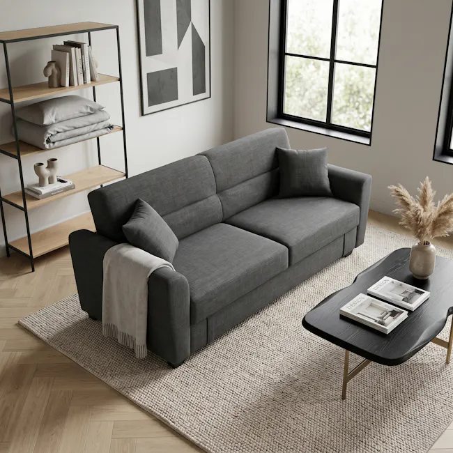 Boston 3 Seater Storage Sofa Bed - Orion - 2