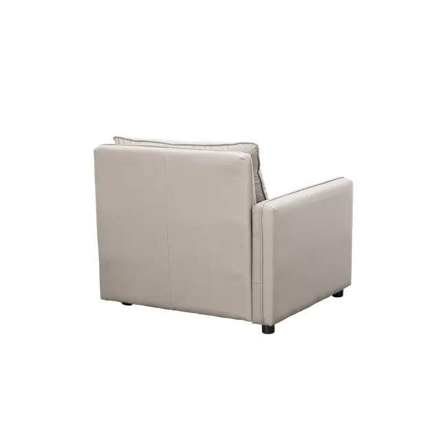 Cameron 4 Seater Storage Sofa - Grey (Pet Friendly) - 31 - Luxurious beige leather sofa, modern design, comfortable seating