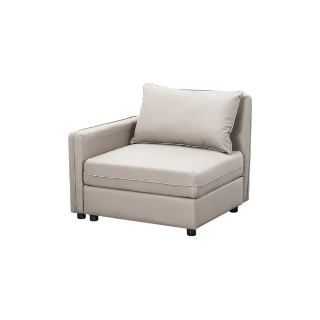 Cameron 4 Seater Storage Sofa - Grey (Pet Friendly) - 33 - Luxurious beige sofa, modern design, comfortable cushion, sleek