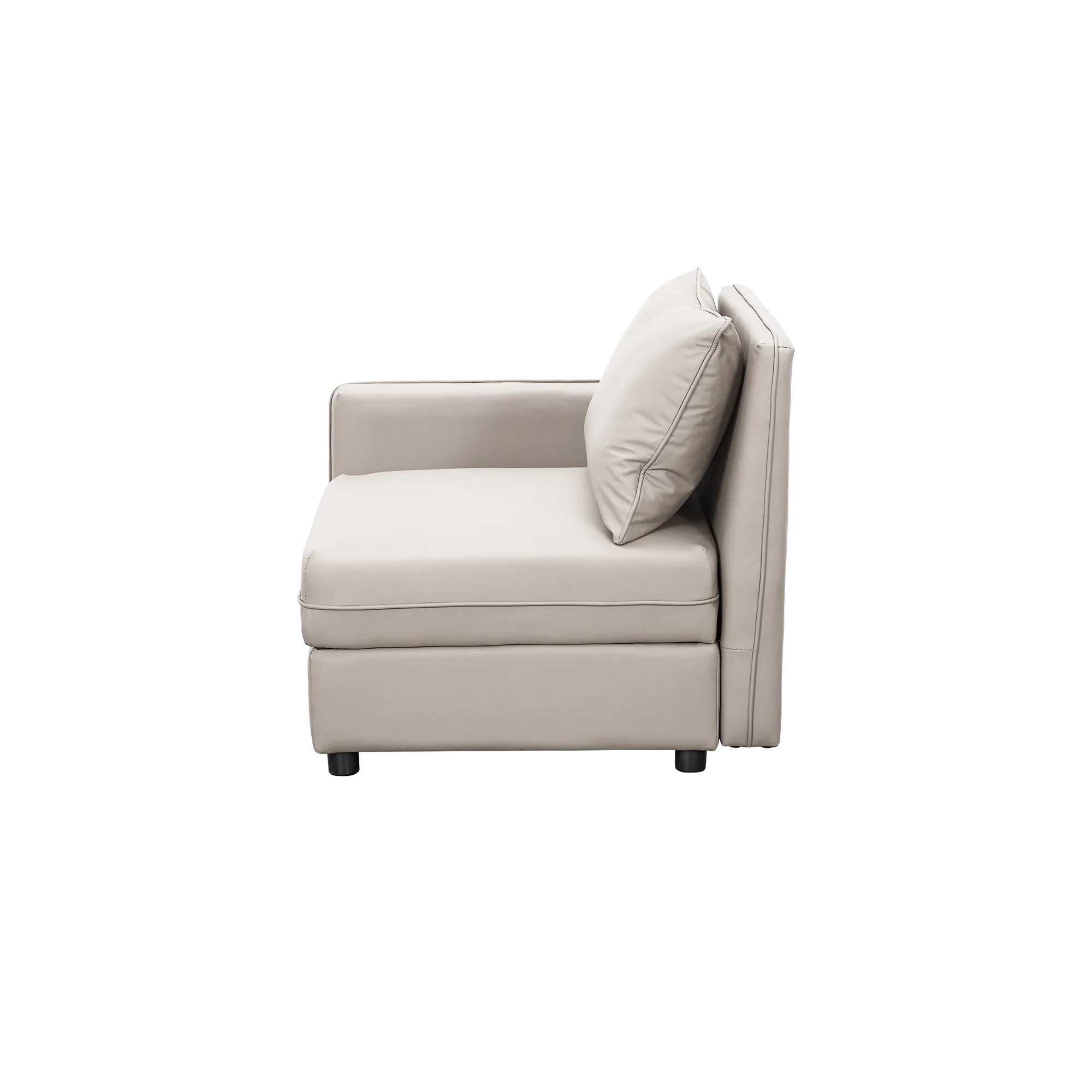 Cameron Left Storage Arm Unit - Grey (Pet Friendly) - 19 - Luxurious beige sofa, minimalist design, modern decor, elegant