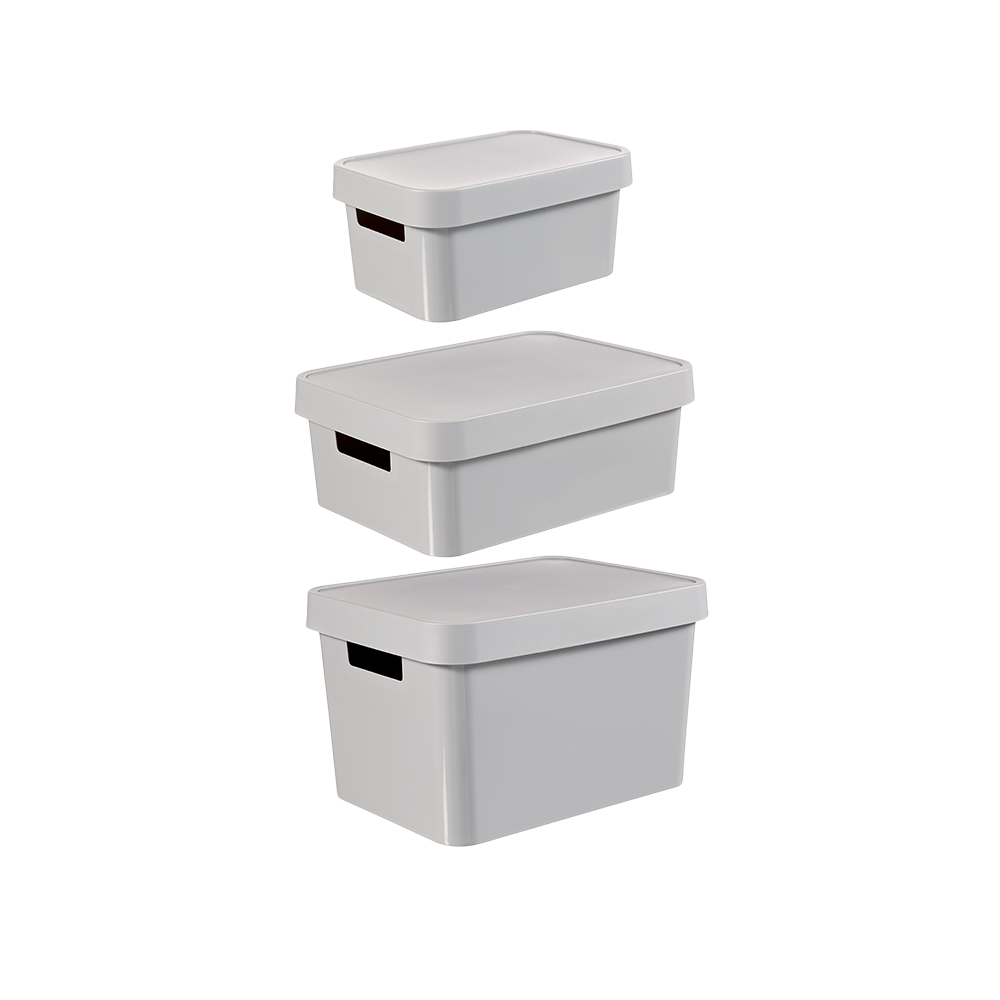 Curver Infinity Box + Lid Grey HipVan