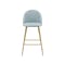 Chloe Bar Chair - Aquamarine (Fabric) - 1