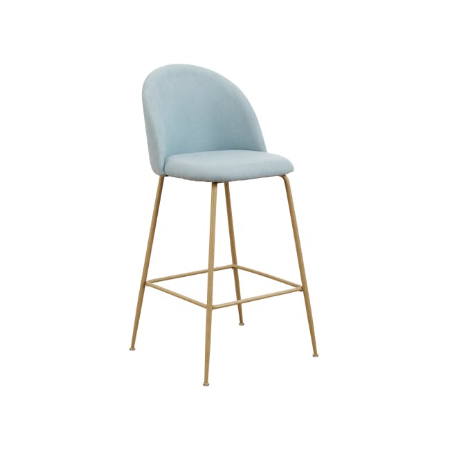 Chloe Bar Chair - Aquamarine (Fabric) - 0