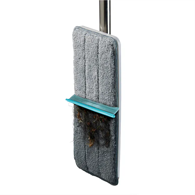 3M™ Scotch-Brite™ Compact Hands-Free Flat Mop Refill - 2 Pcs - 5 - Gray, fluffy, textured, vertical, hanging, cleaning tool