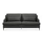 Augustus 3 Seater Sofa - Dark Grey (Premium Aniline Leather) - 0