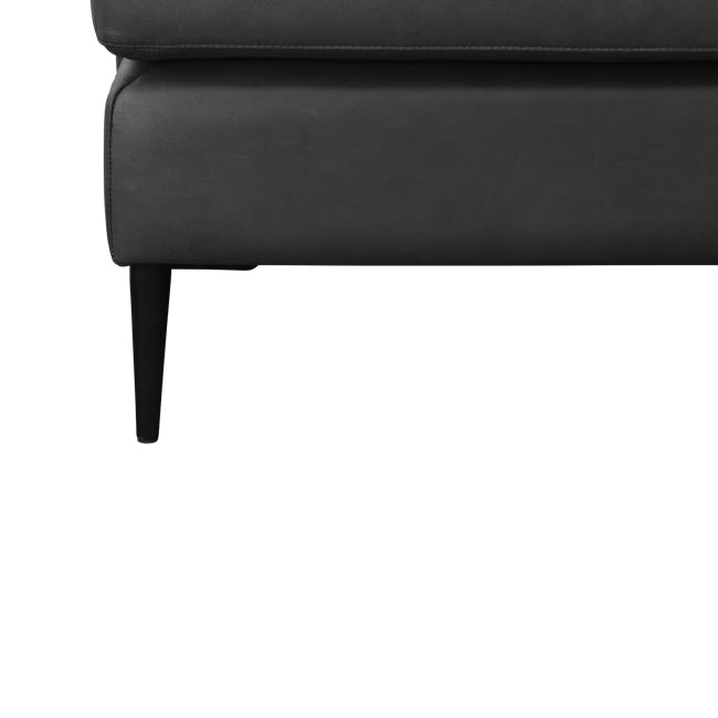 Augustus 3 Seater Sofa - Dark Grey (Premium Aniline Leather) - 5