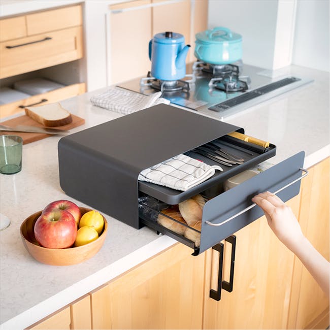 Be Worth Style UtaU Counter Drawer Horizontal Kitchen Organiser - Calm Grey - 4