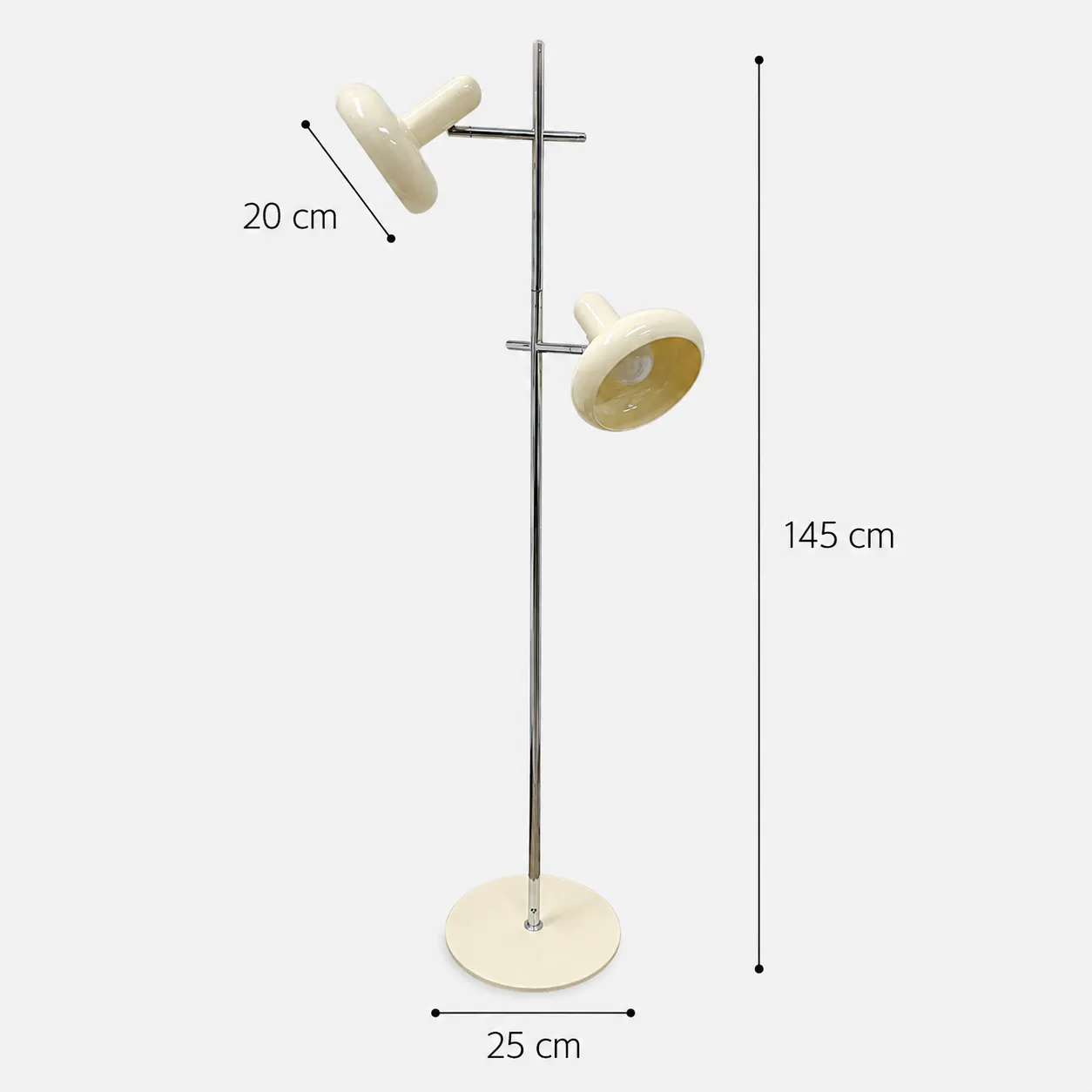 Dual Floor Lamp - Ivory - 10
