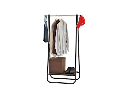 Rene Swing Clothes Storage Rack - Brown