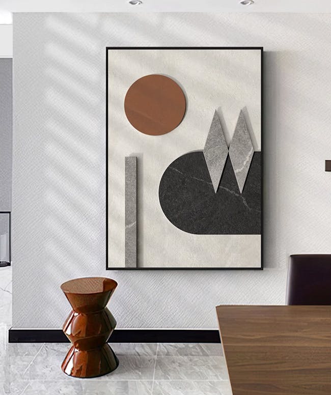 Wabi-Sabi Canvas Print with Black Frame 40cm x 60cm - Collage - 3