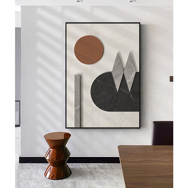 Wabi-Sabi Canvas Print with Black Frame 40cm x 60cm - Collage - 3