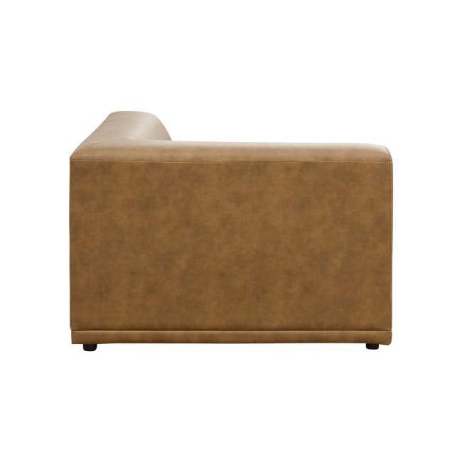 Milan 3 Seater Corner Extended Sofa - Tan (Faux Leather) - 13