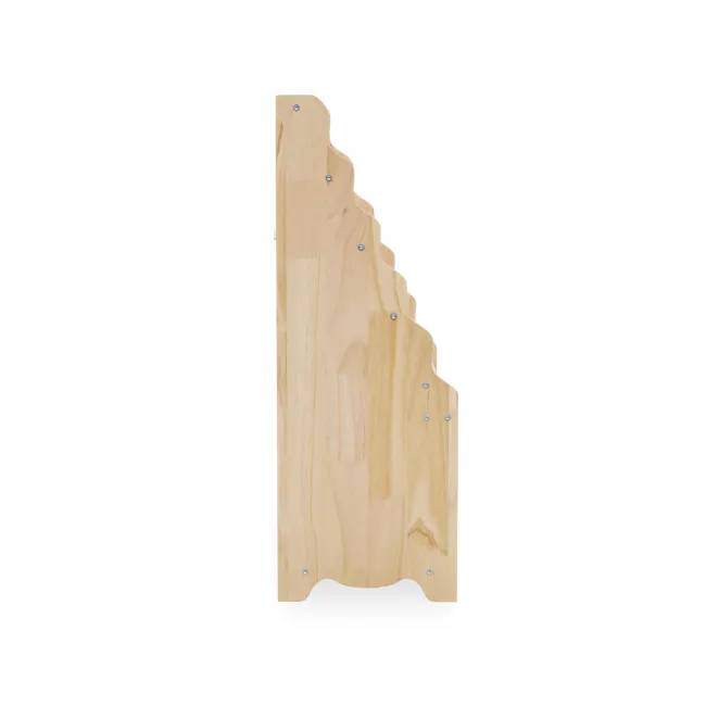Nizu Kids 5-Tier Book Shelf - White - 4 - Wooden panel with metal screws, natural wood texture, vertical orientation
