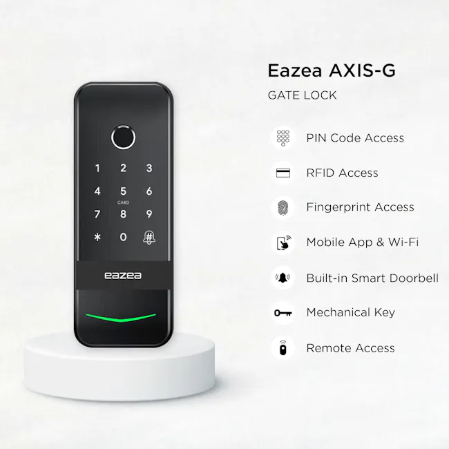 Eazea AXIS-G Smart Gate Digital Lock - 4
