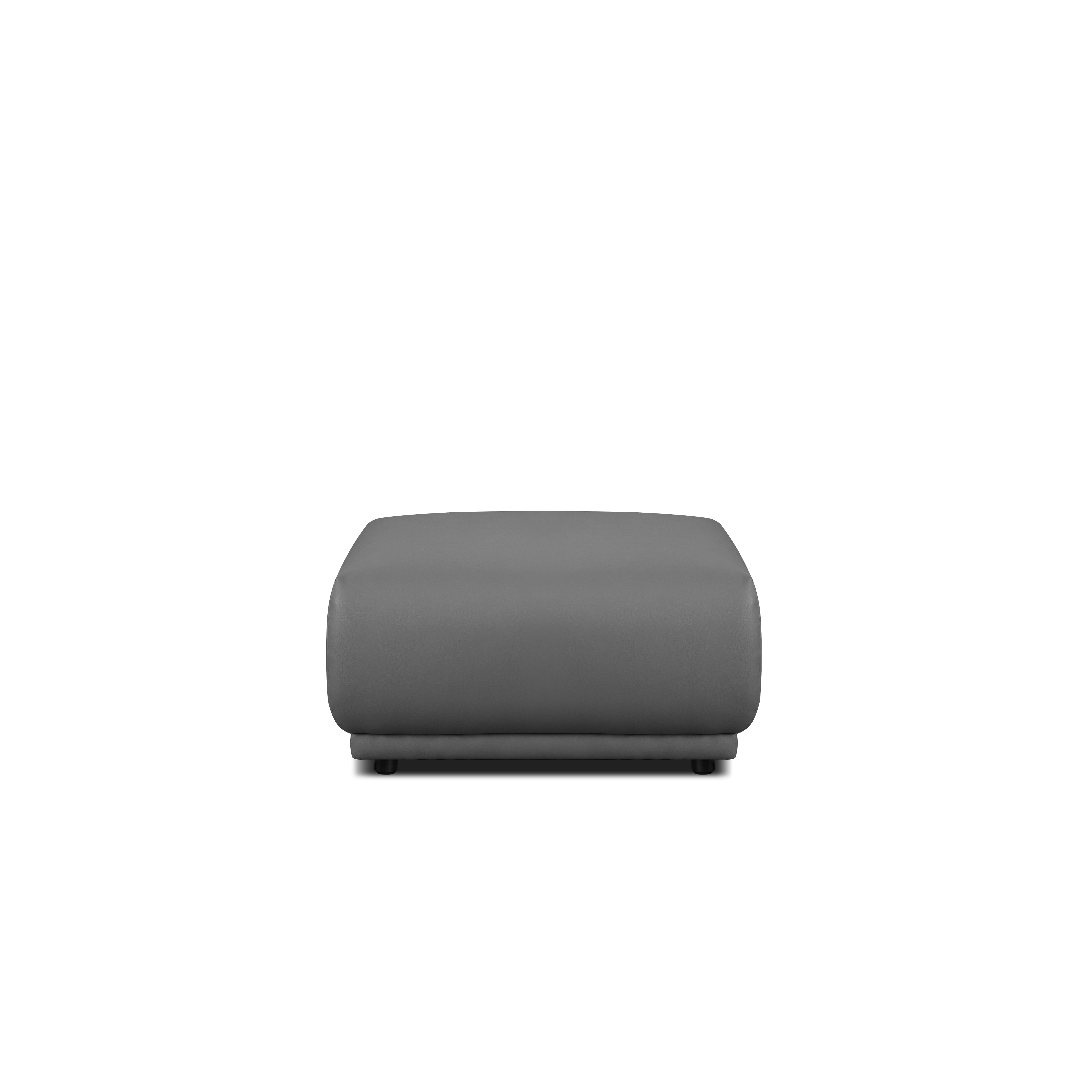 Milan Ottoman - Smokey Grey (Faux Leather)