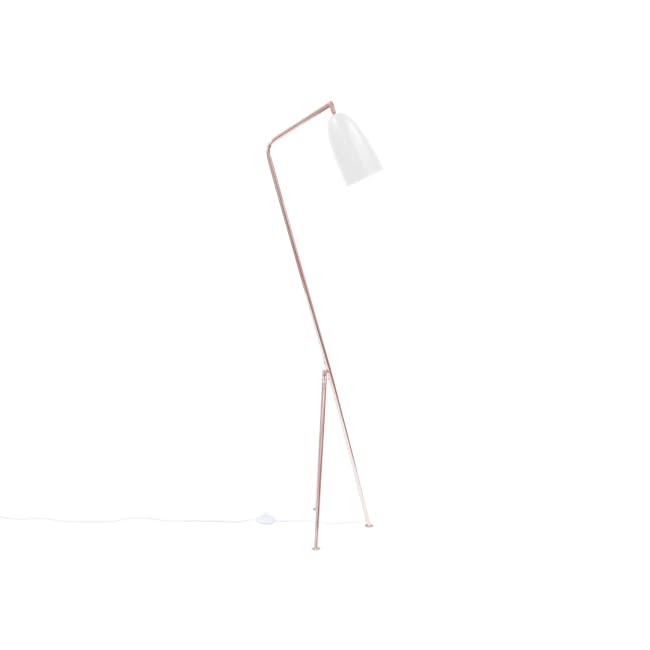 Grasshoppa Floor Lamp - White, Copper - 0