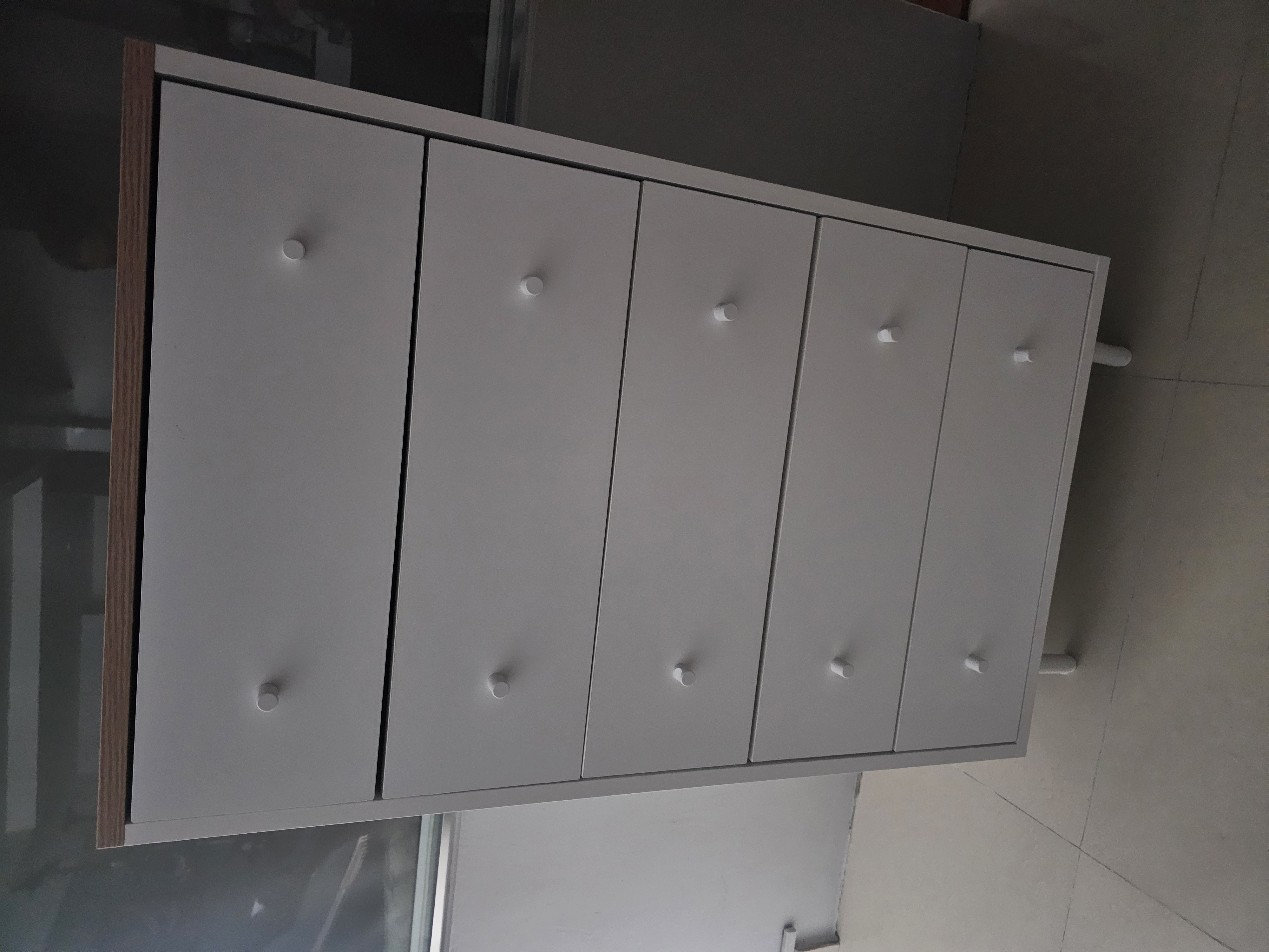 Customer home photo 1: Not too small and not too big. Item quite sturdy and the assembler did a good job.