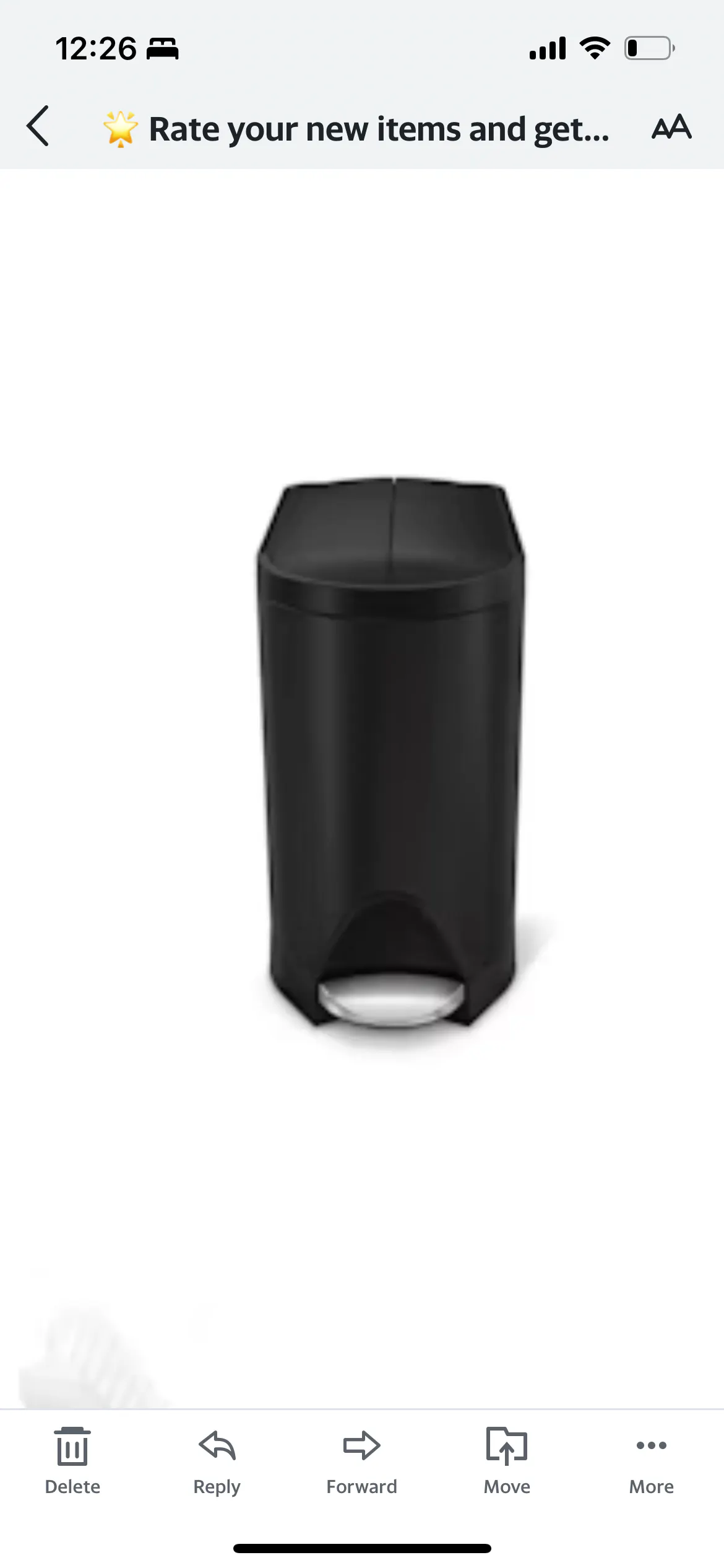 Simplehuman 10L Butterfly Step Bin - Matte Black