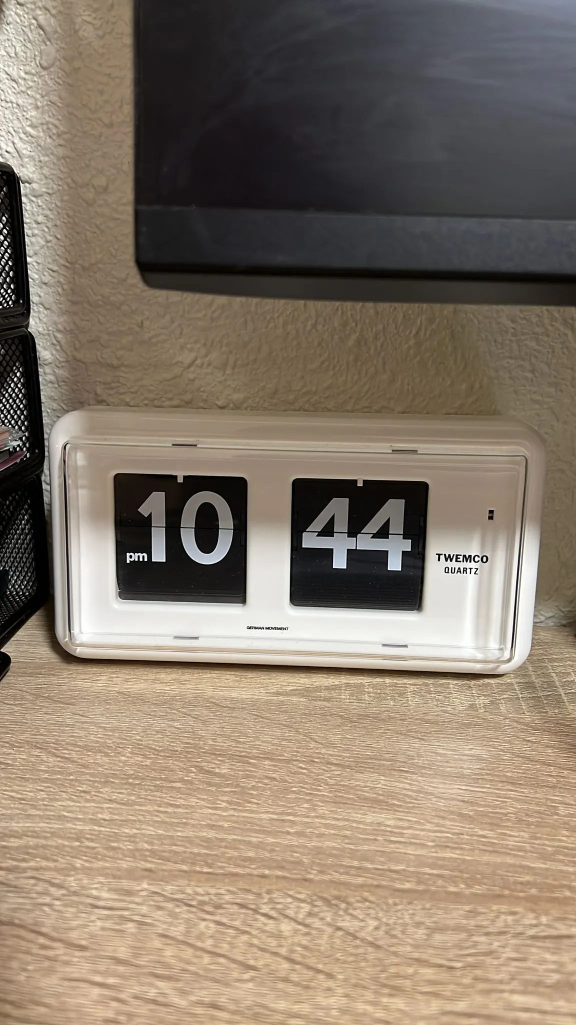 Customer home photo 12: Flip clock is strikingly fashionable classics that will not go out of date. Their clean mechanism coupled with precise reliability ensures they will remain a cult icon for years to come. Product is made in Hong Kong from Twemco.