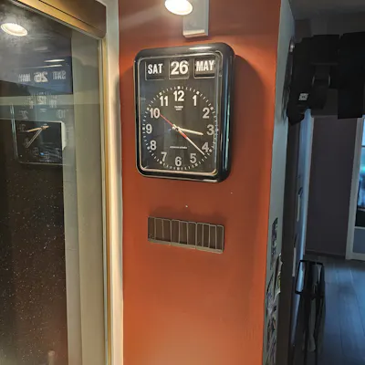Customer home photo 5: Easy to adjust time and date, accurate with leap year. Good size.