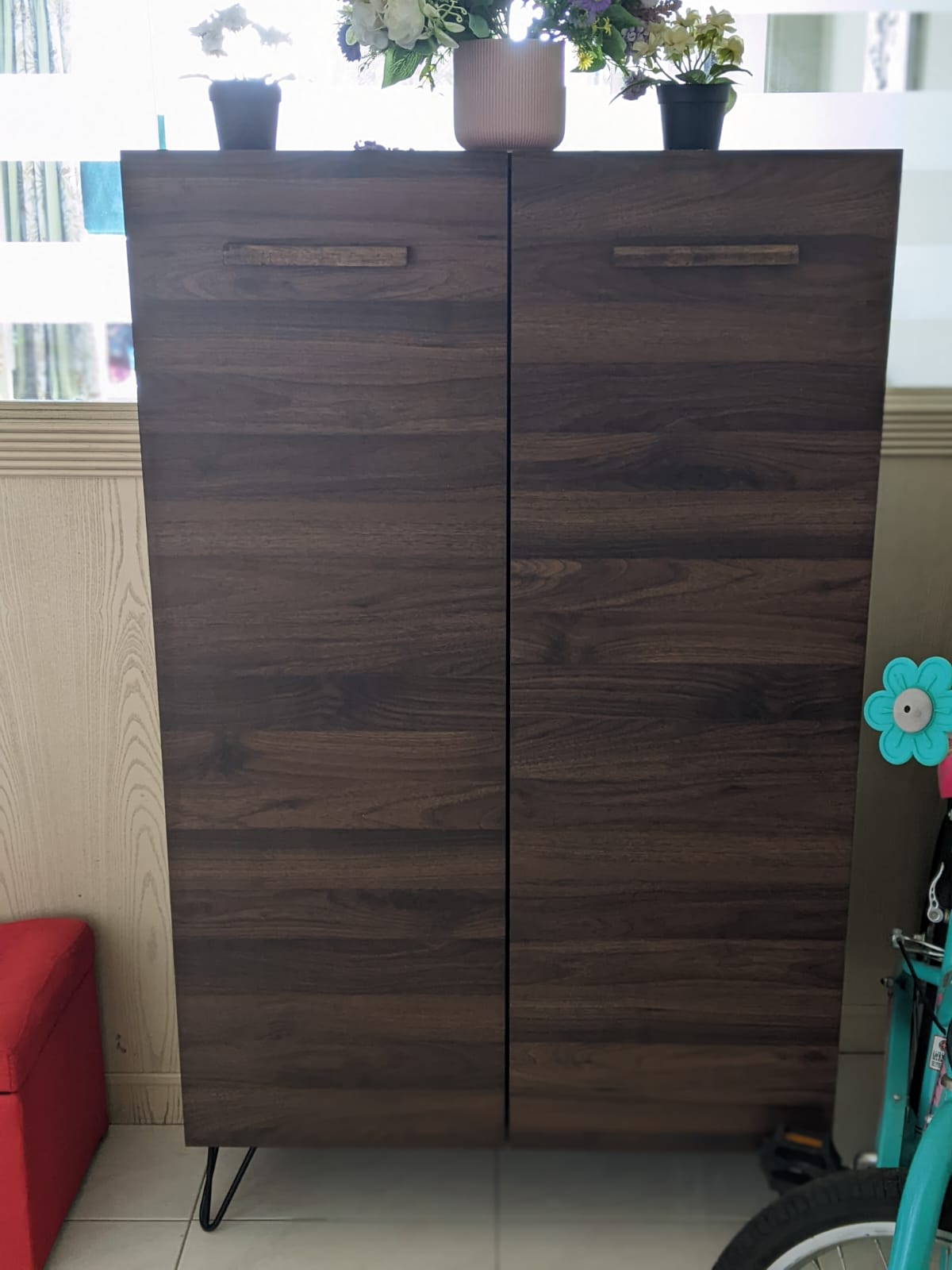 Customer home photo 10: The shoe cabinet is quite sturdy and large enough to fit 30+ pairs. Very compact and good quality stuff.