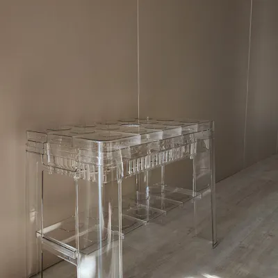 Customer home photo 3: Quality is ok. But looks really nice. There's a compartment for you to put things/displays.
