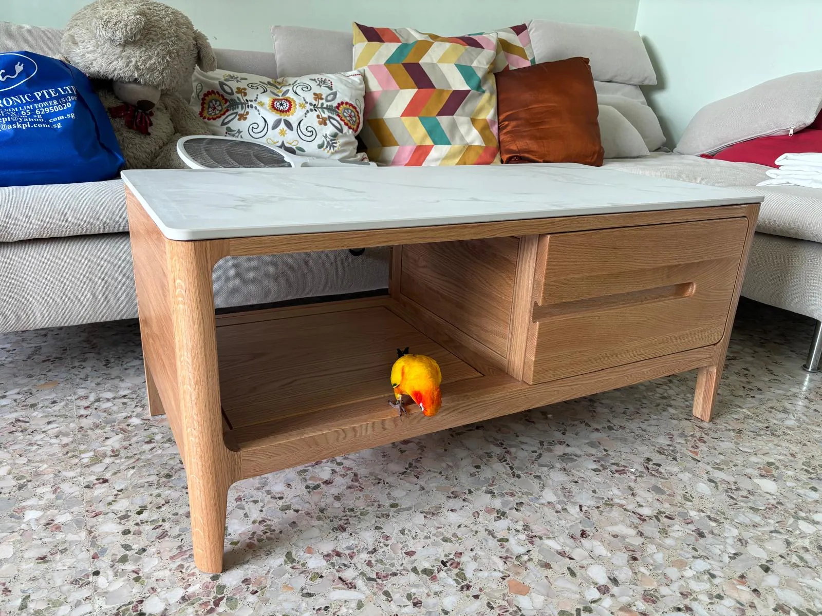 Customer home photo 2: The table arrived in good condition, same as picture. Quality seems good! The delivery is punctual and fast.
