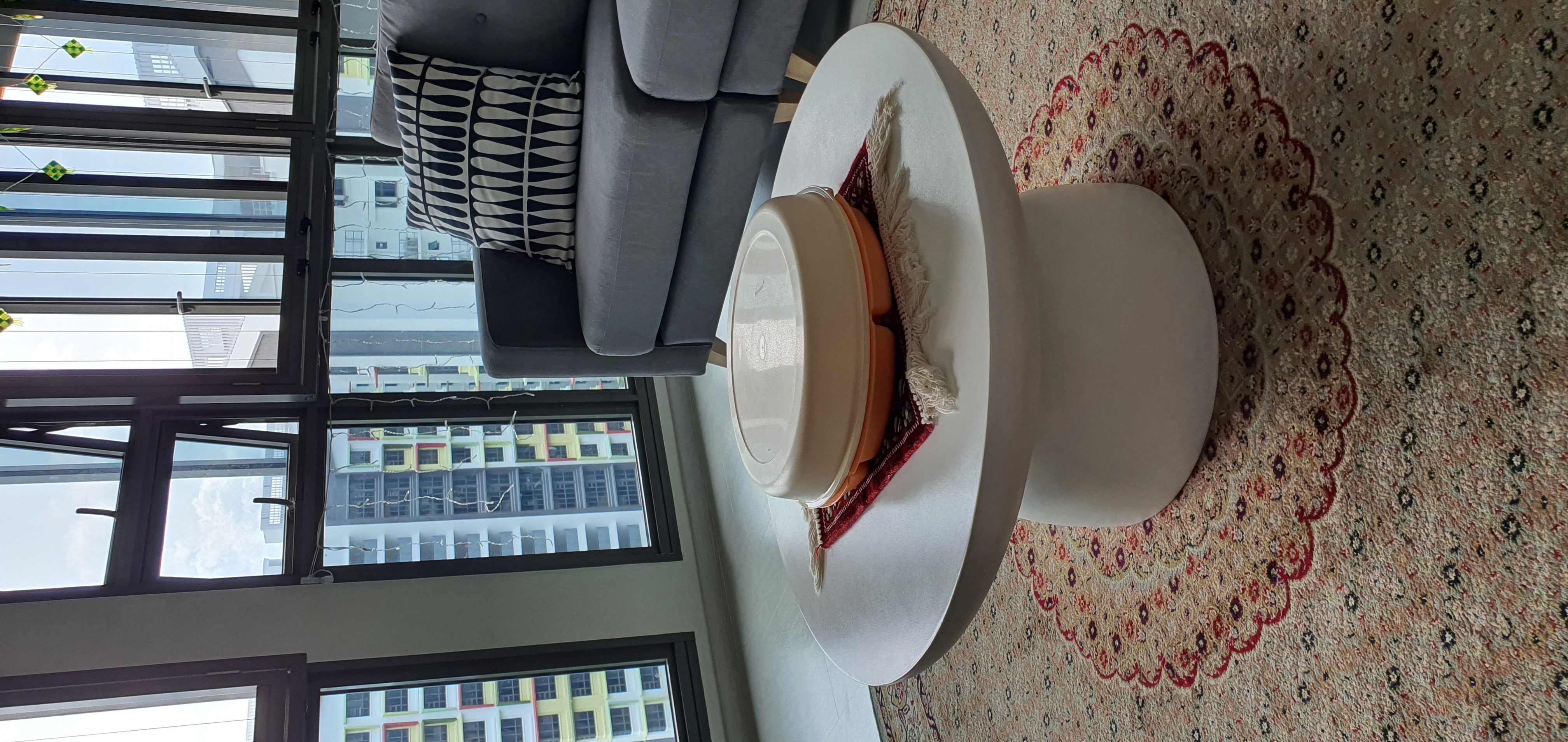 Veronica Concrete Round Coffee Table - Ivory