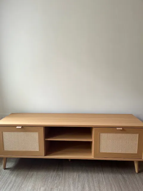 Customer home photo 3: Looks exactly like picture. So pretty in real life and the size is just right for my tv.
