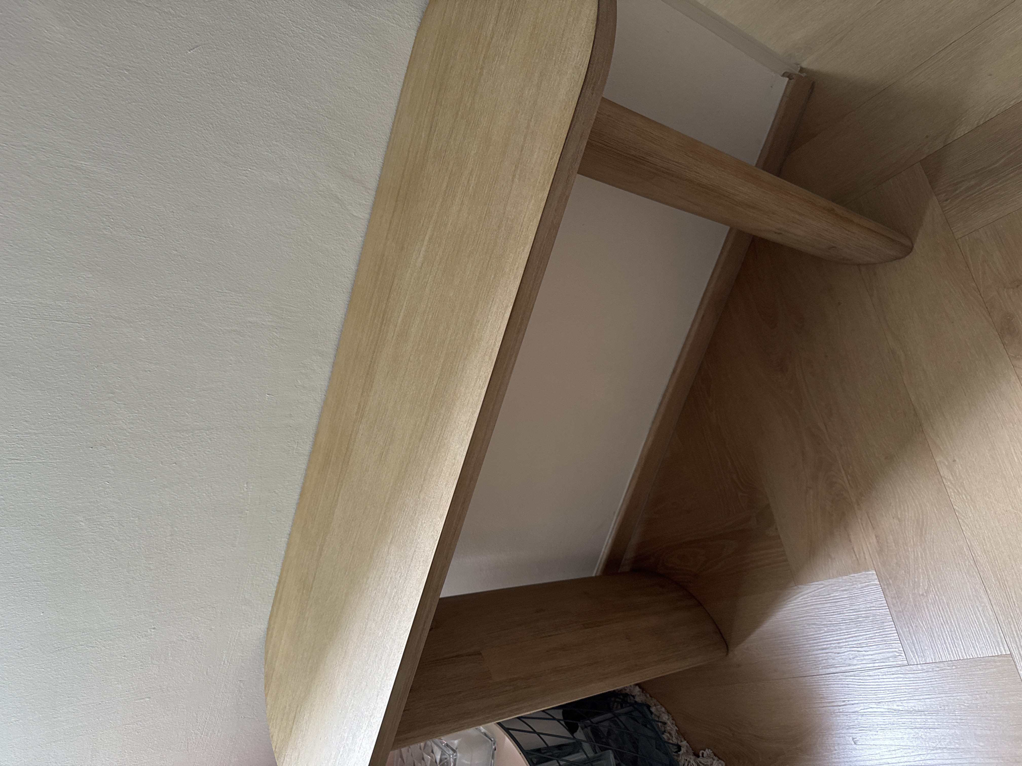 Customer home photo 5: Wood looks really good and this was assembled pretty fast by delivery guys. Has a heft to it so it doesn’t feel cheap.