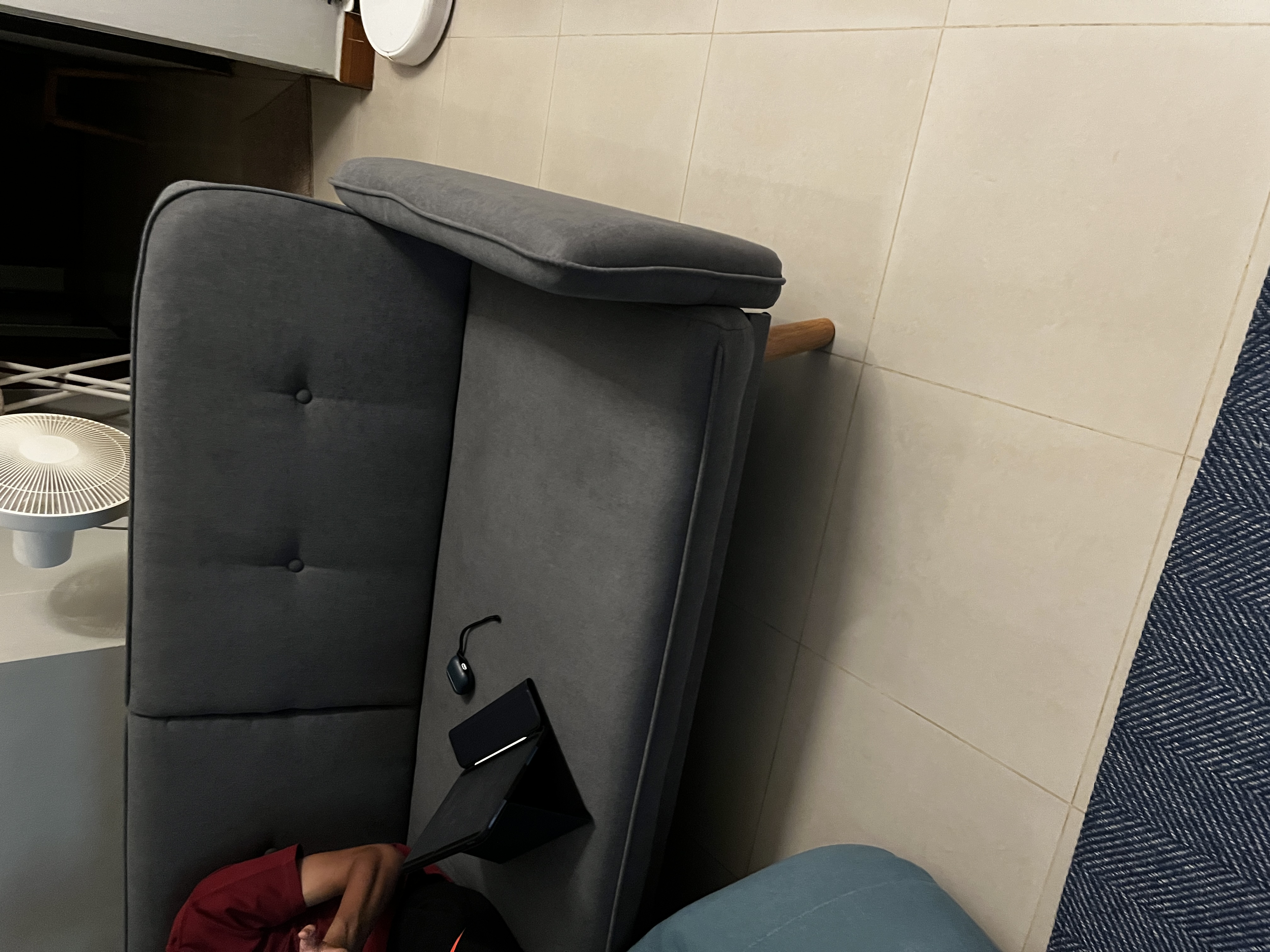 Customer home photo 6: My first sofa bed from HipVan!! Love the colour, the modern design that fits well inside my home. My son loves it so much that he sleep transform into sofa bed and sleep on it everyday:)) definitely will be my go to furniture shop!