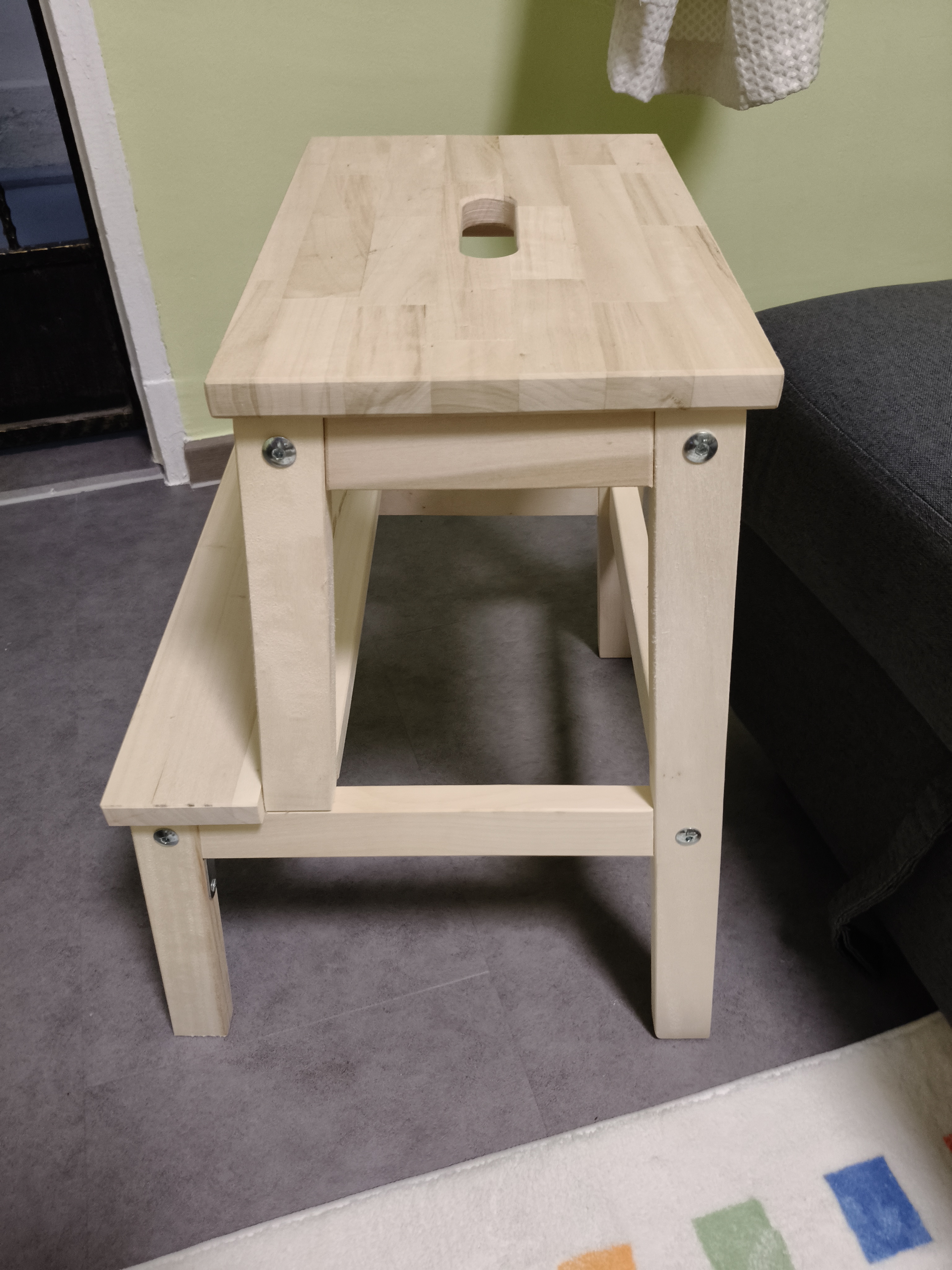 Customer home photo 13: Easy to assemble. Firm and steady. Useful stool. Can work as a side table, stool and ladder. Love it!!!