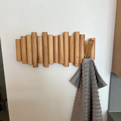 Customer home photo 2: an aesthetic wall hook and able to hang 5 different items!