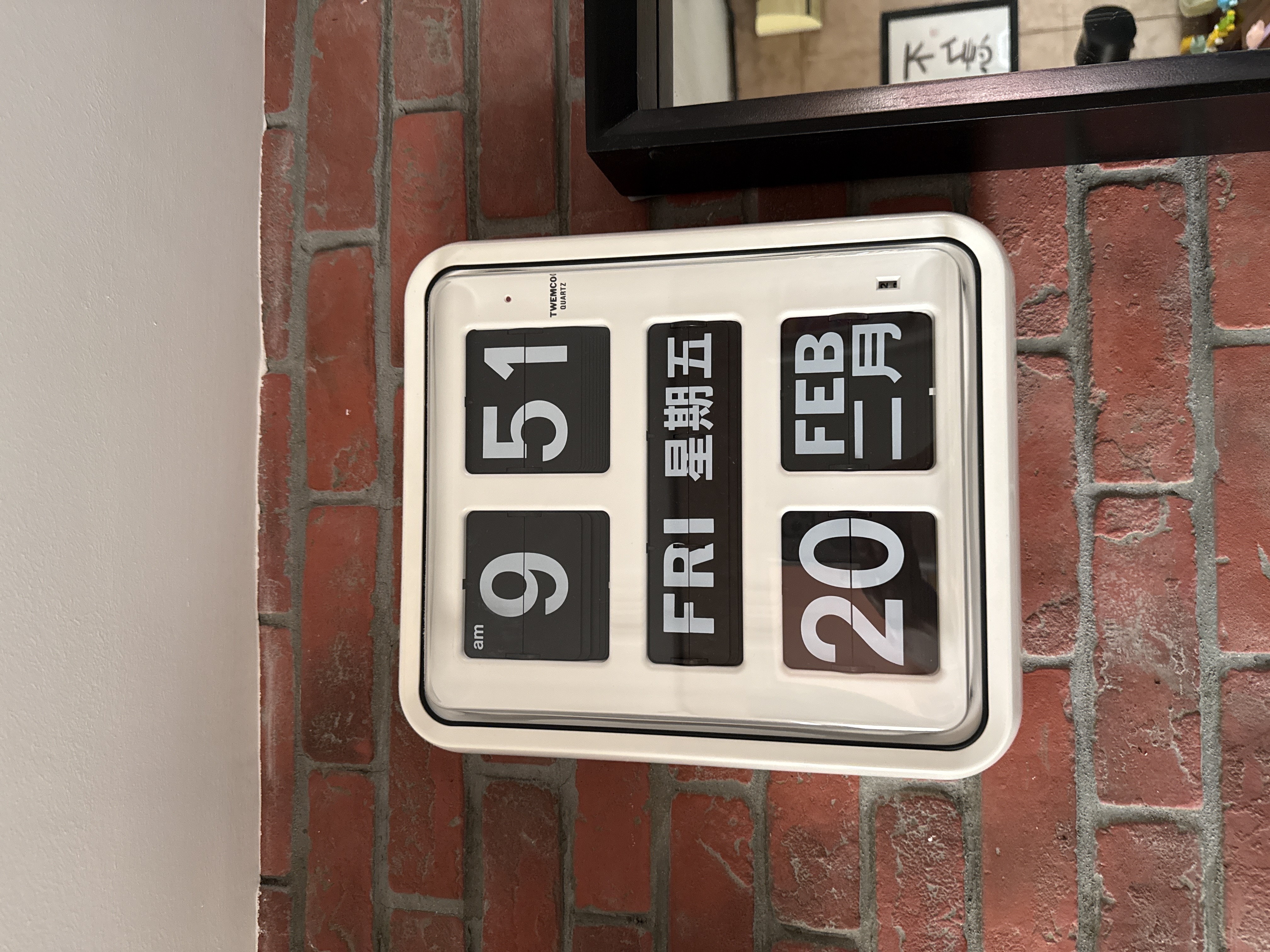Customer home photo 10: Love the design. The clock produced a loud “thump” sound when the hour hand flipped.