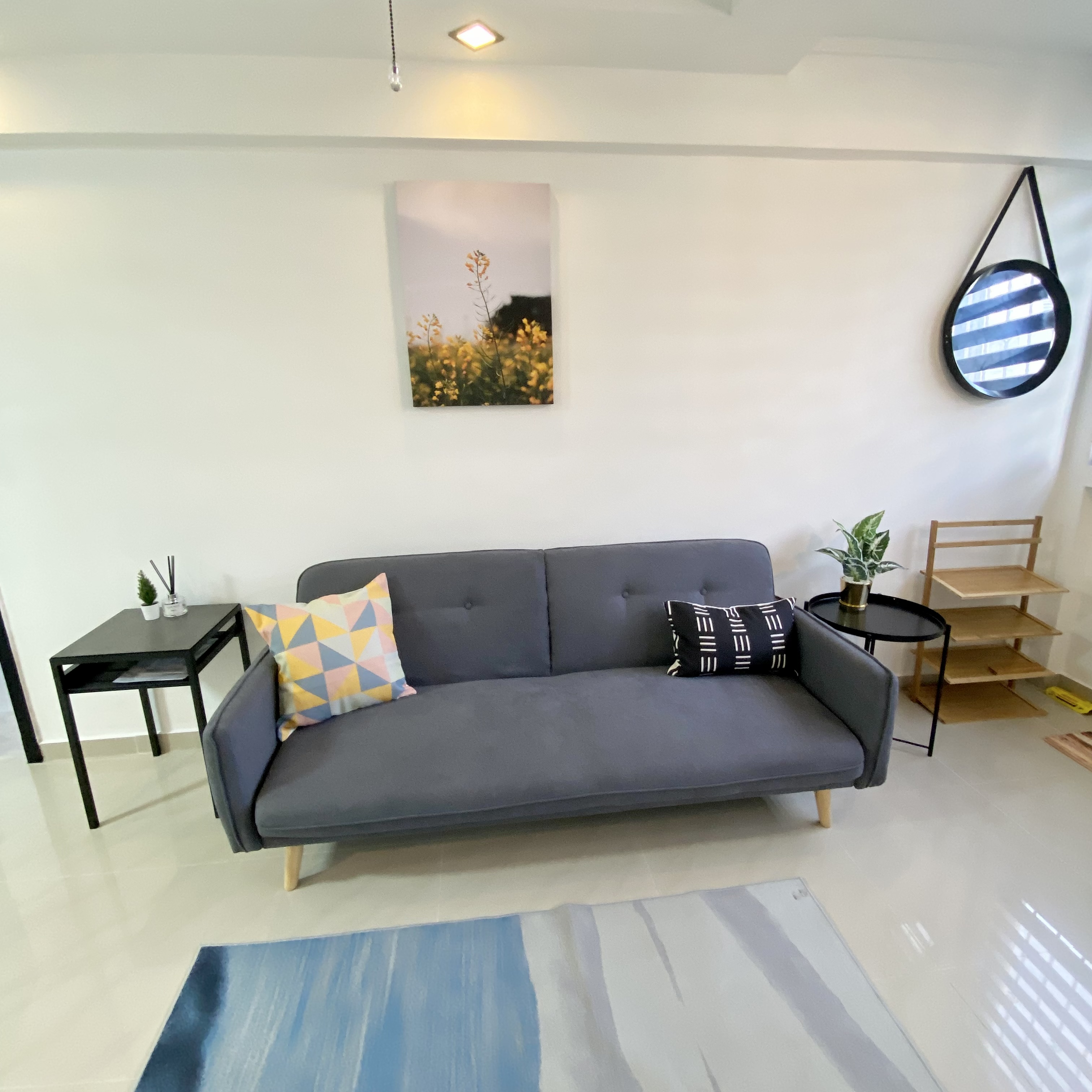 Customer home photo 12: Emery Sofa Bed looks very beautiful and elegant. It’s also practical usage as a sofa bed. 👍