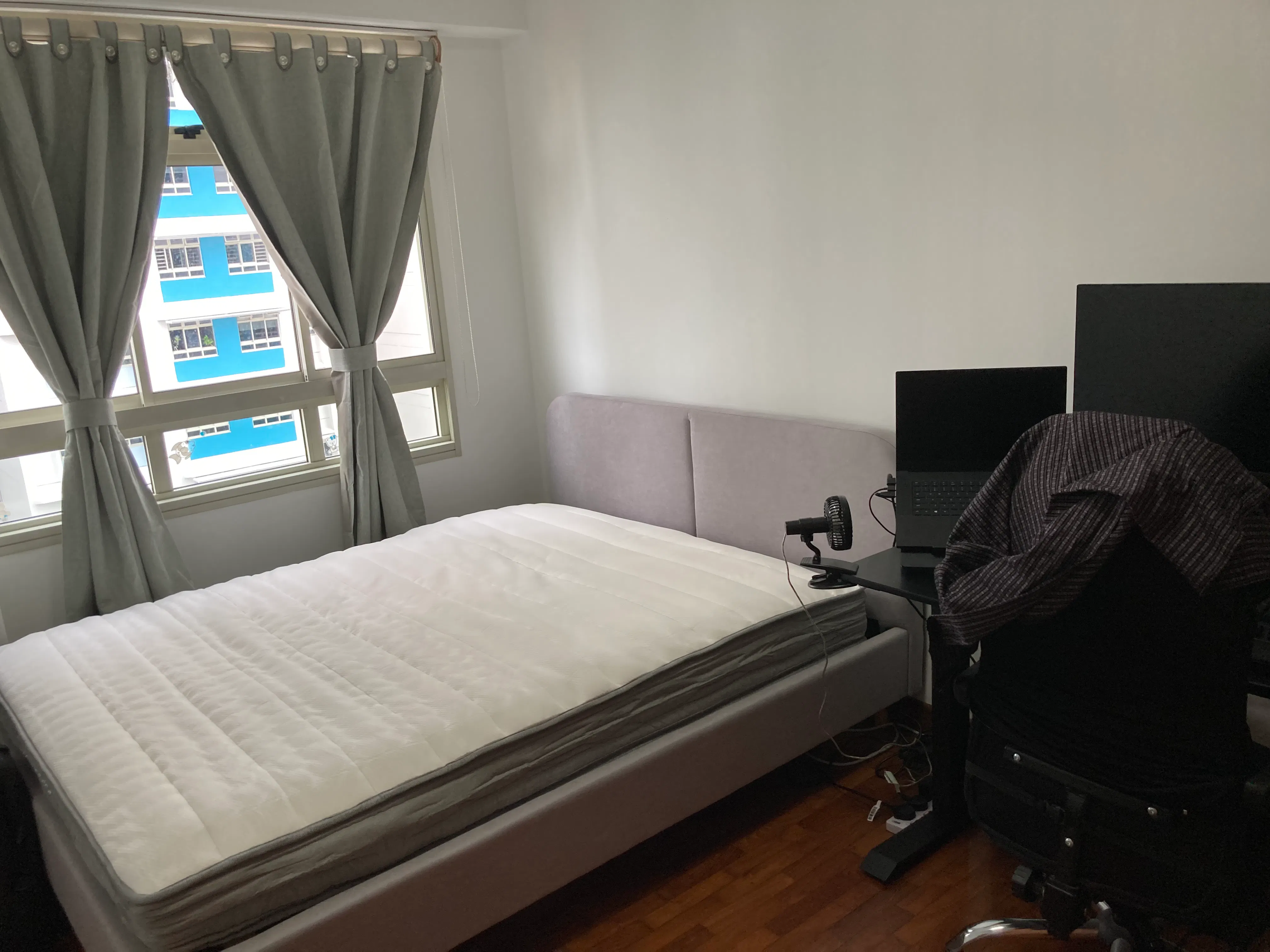 Customer home photo 1: ordered even though we could not test it in the showroom and so glad we did. Goes well with the mattress from hipvan
