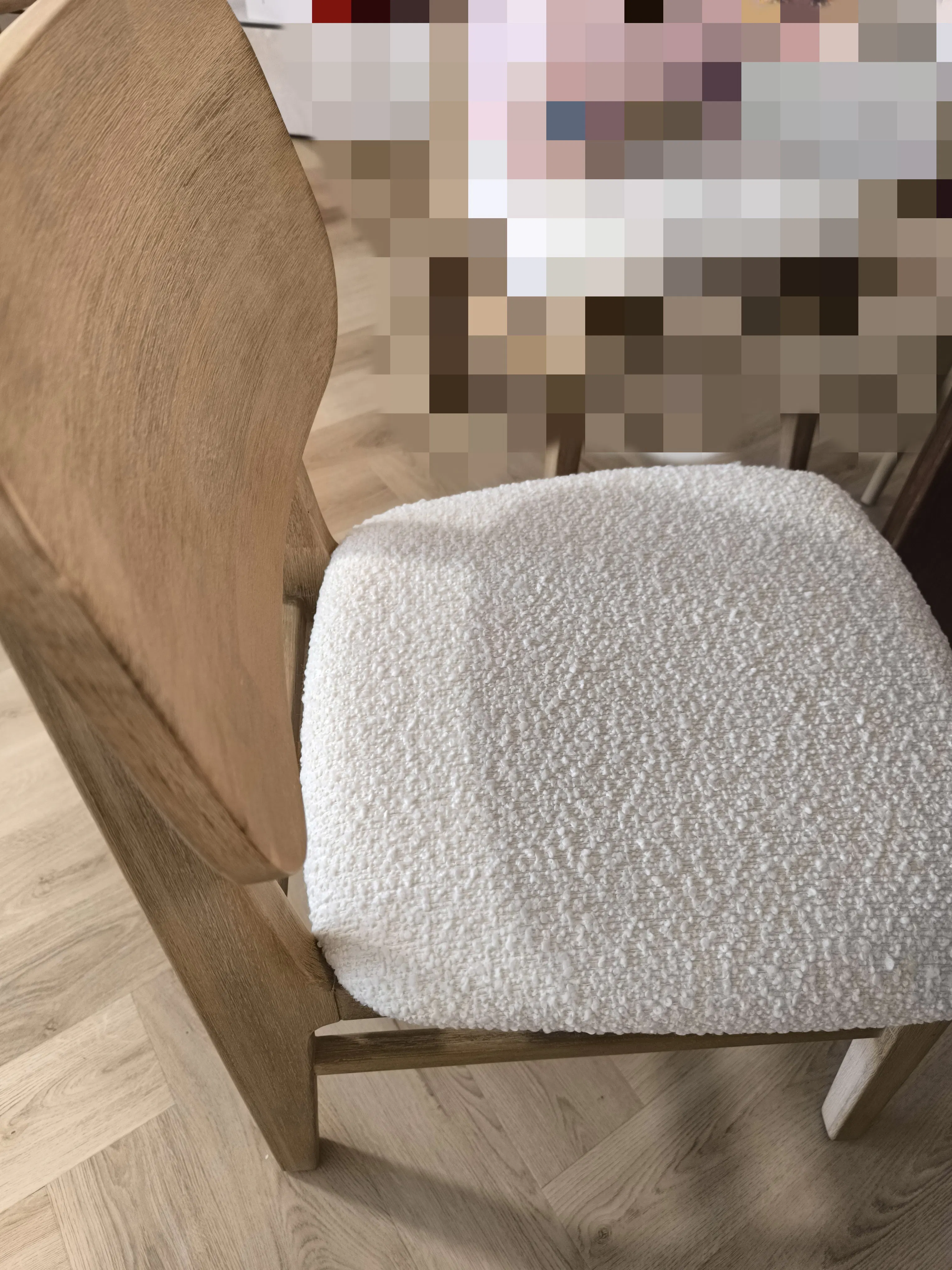 Customer home photo 1: I am very pleased with the purchase. It was a very quality chairs and the wood is solid as well. The design is very nice and matches my house very very well. It was very reasonable priced too