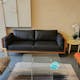 Bentley 3 Seater Sofa - Jet Black (Faux Leather)