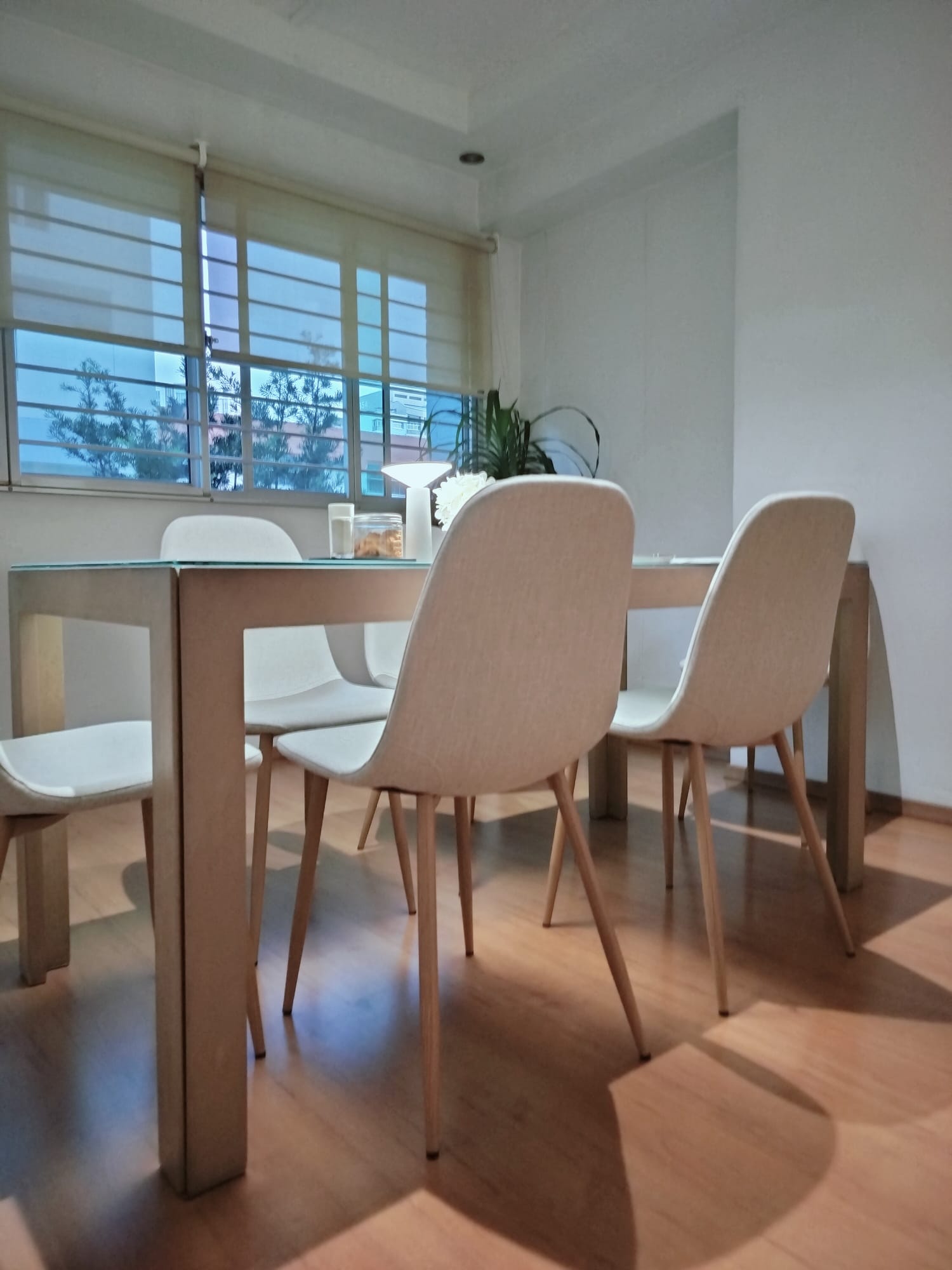 Customer home photo 6: Sturdy  and comfortable. Matches my existing table