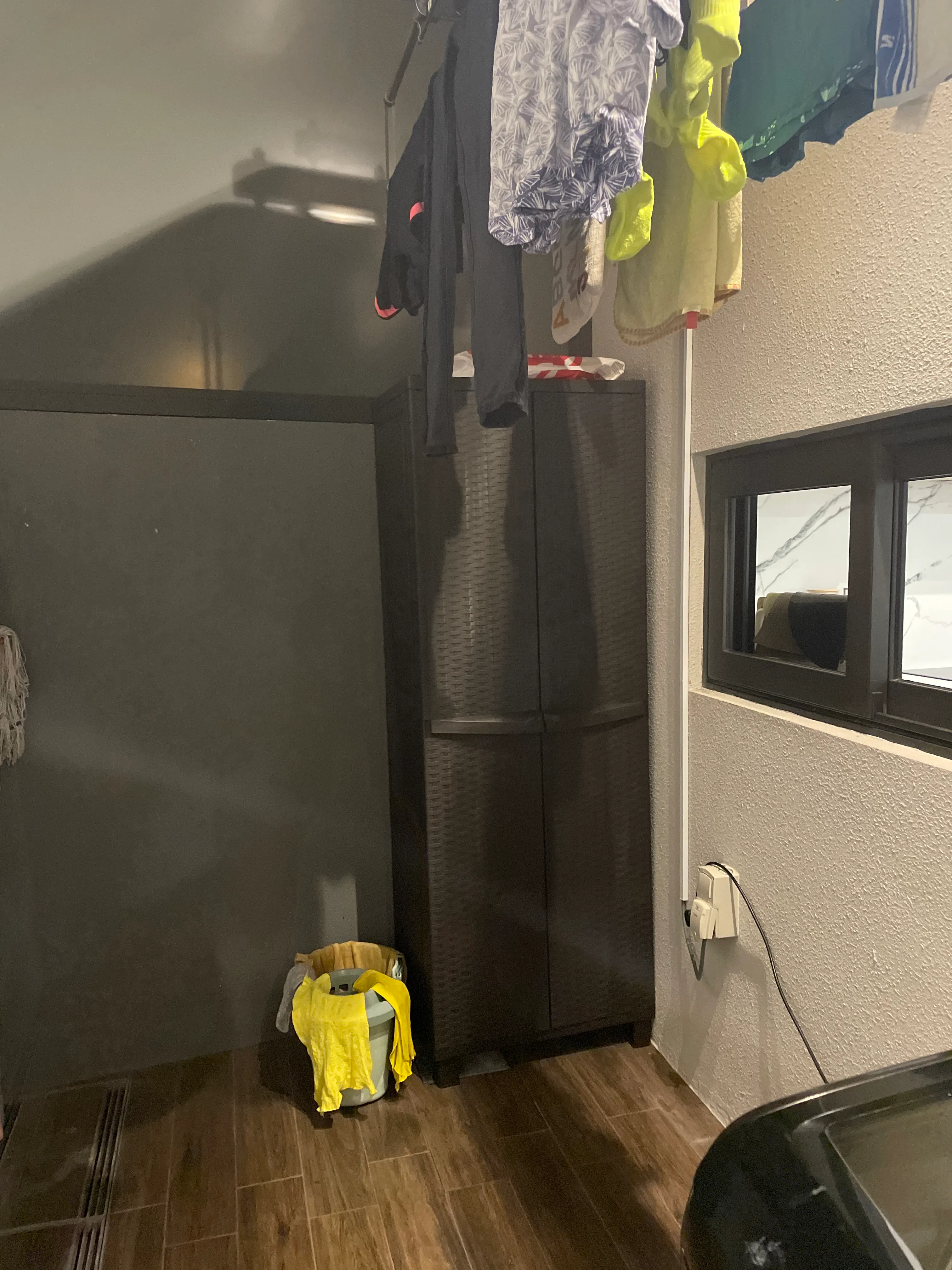 Customer home photo 1: Sleek and very sturdy to keep all laundry items at my backyard, highly recommend !