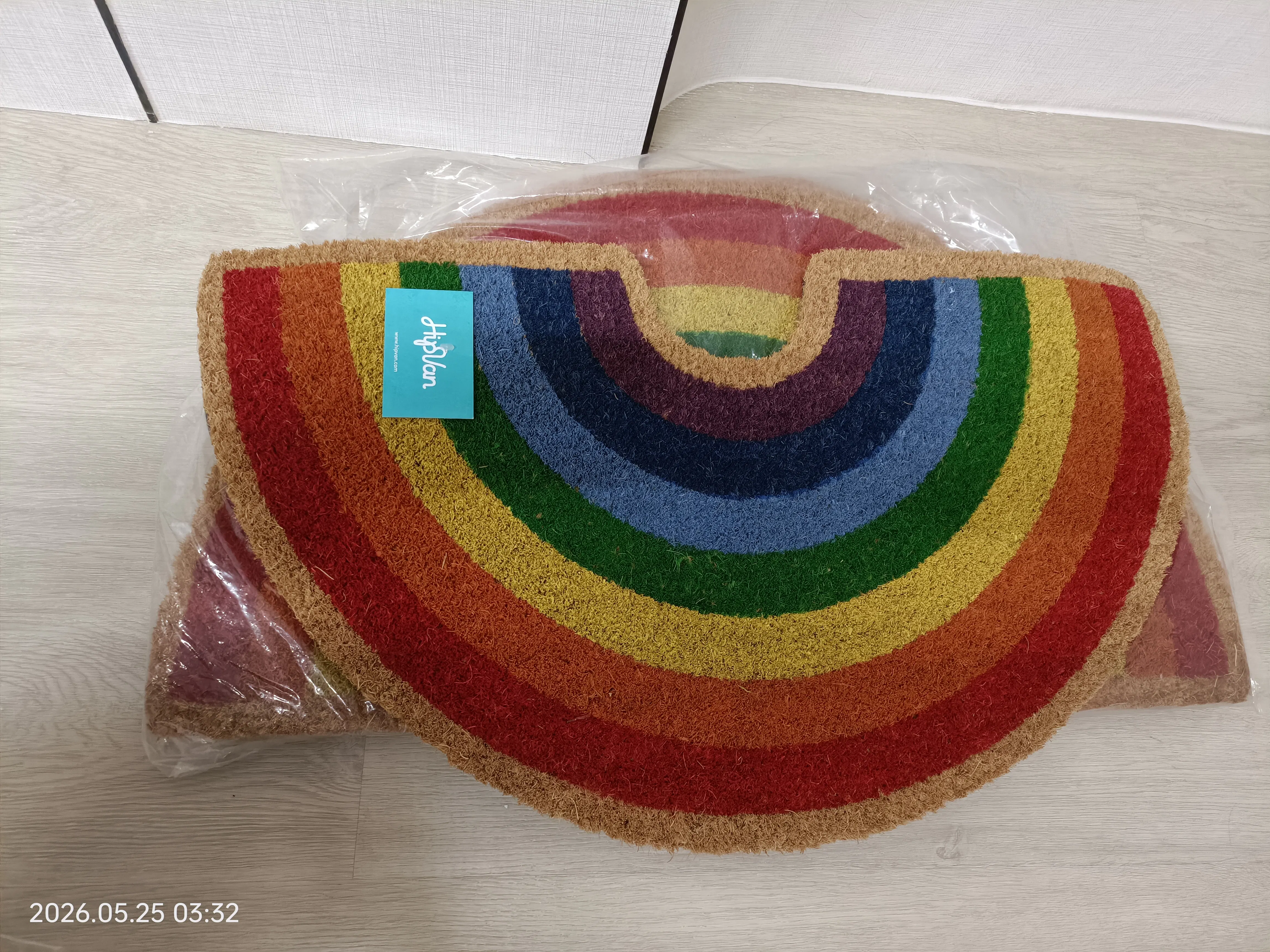 Customer home photo 1: Happy with the product. The door mat is quite solid and thick. The colours are bright and indeed beautiful.