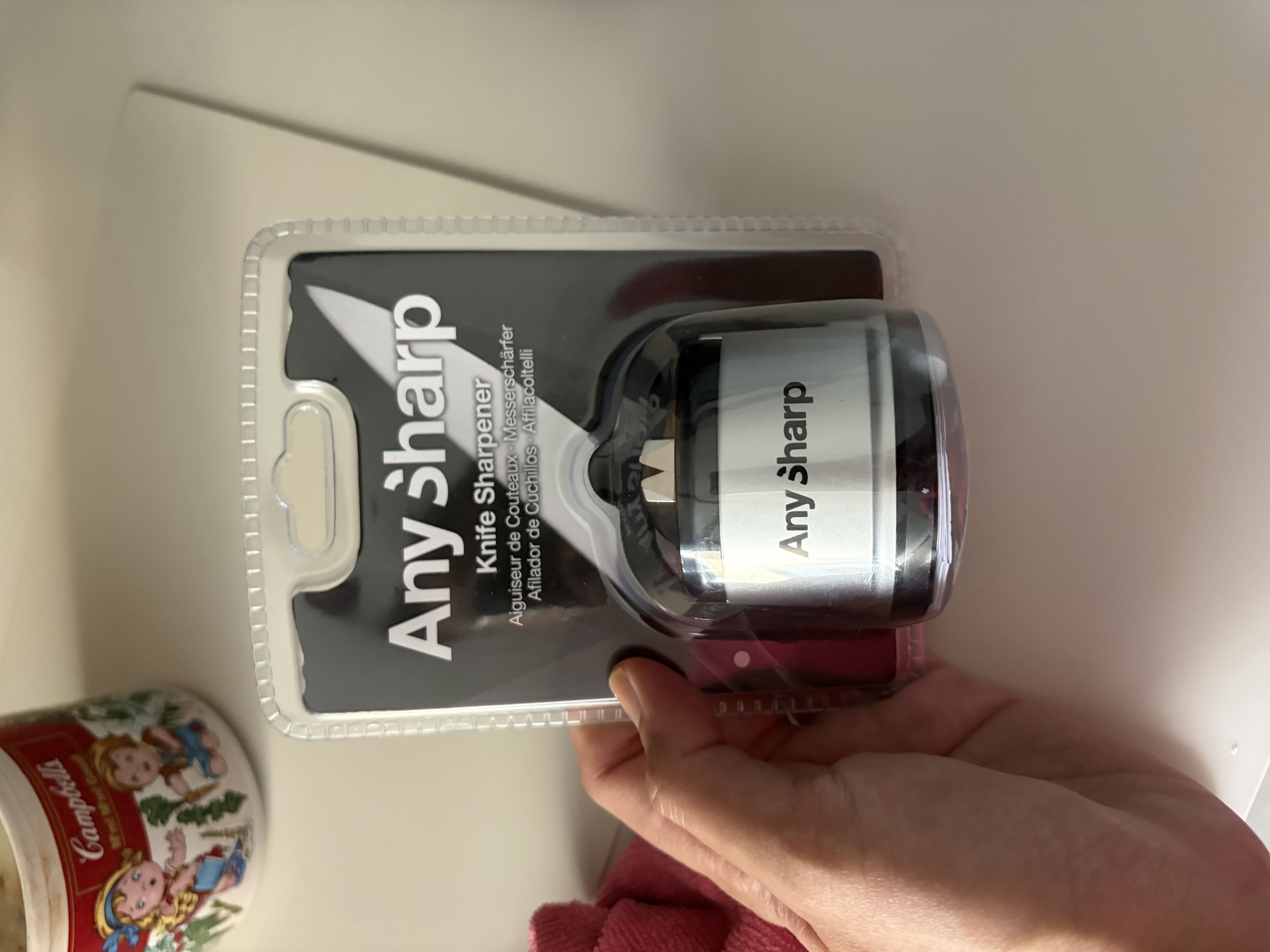 Customer home photo 1: I like that the sharpener holds steady when i sharpen my knives