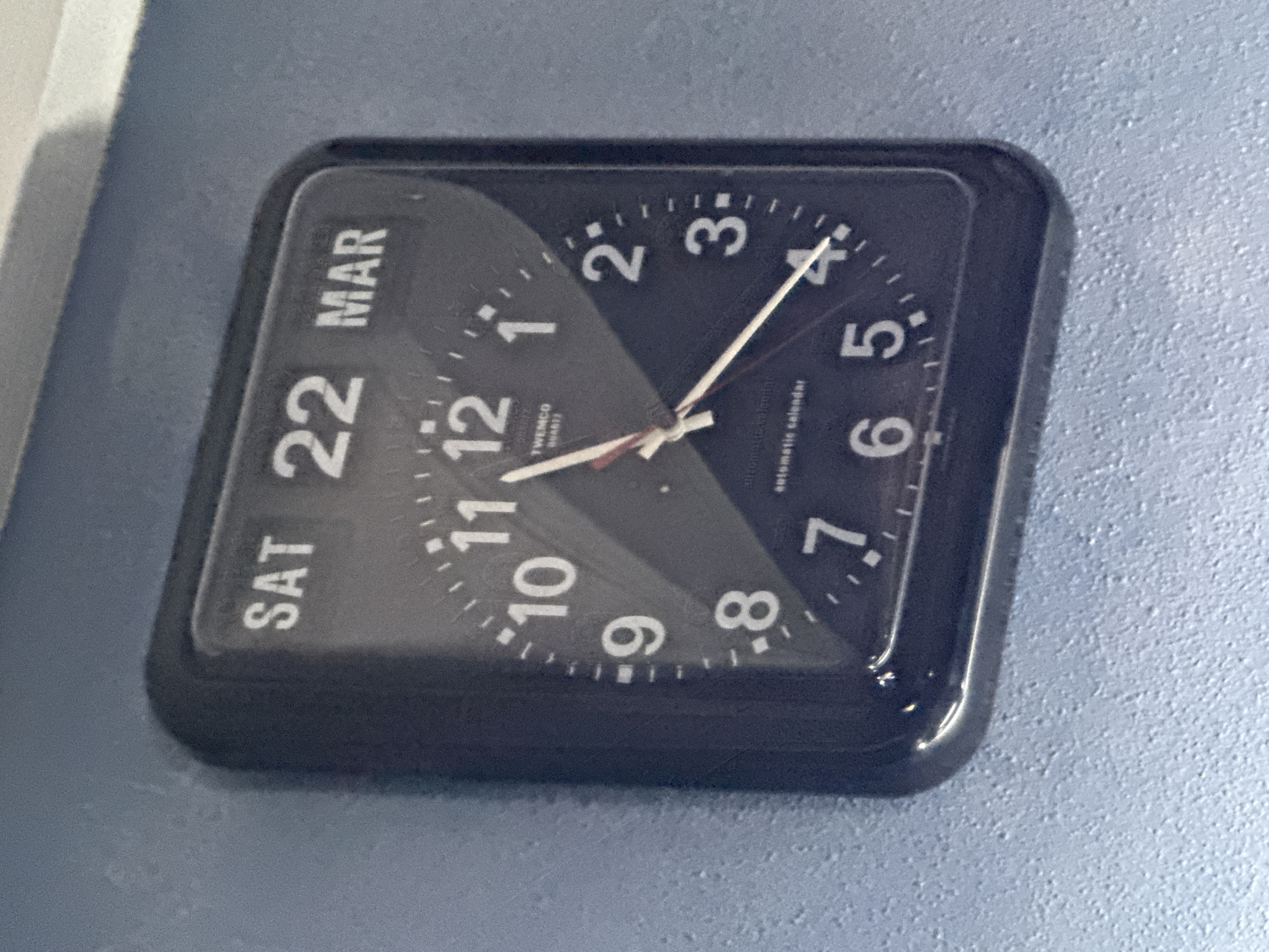TWEMCO Analog Calendar Flip Wall Clock - Black, TWEMCO Retro