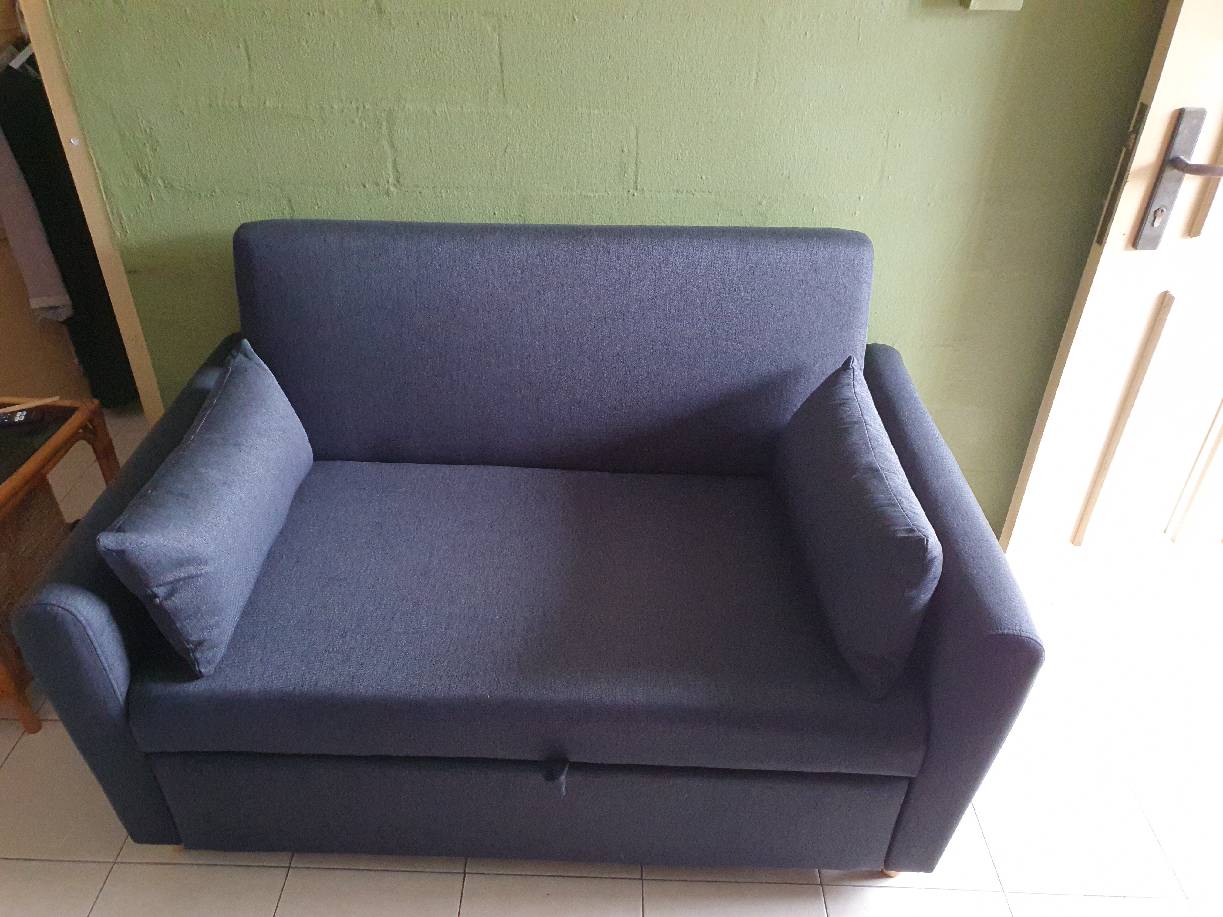 Customer home photo 5: The sofa bed fits perfectly in my space, very comfy and the colour looks great. Really happy with this purchase!